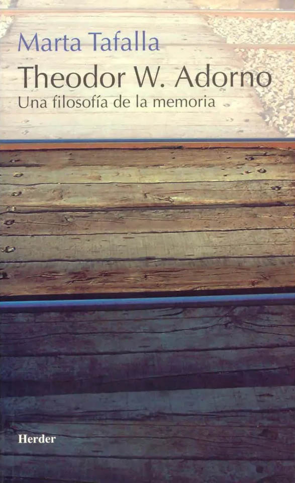 Adorno Una Filo Para La Memoria